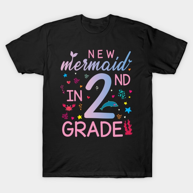 New Mermaid In 2nd Grade Happy Student Senior Back To School T-Shirt by Cowan79